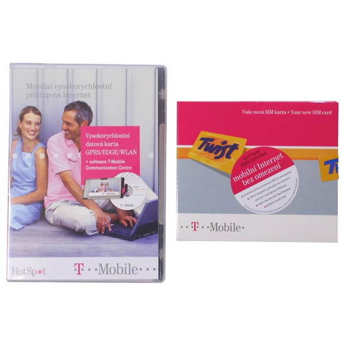 GSM T-Mobile Option EDGE Combo datová karta do PCMCIA + SIM Twist Internet předplacená na 6 měsíců - - - Main image