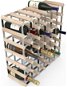 Wine Rack RTA Wine Rack for 42 Wine Bottles, Natural Pine - Galvanised Steel / Unfolded - Regál na víno