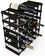 RTA Weinregal für 30 Weinflaschen - Esche schwarz - Stahl verzinkt / zerlegt - Weinregal