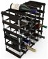 RTA Wine Rack for 30 Wine Bottles, Black Ash - Galvanised Steel / Unfold - Wine Rack