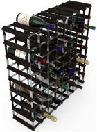 RTA Wine Rack for 72 Wine Bottles, Black Ash - Galvanised Steel / Unfolded - Wine Rack