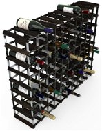 Regál na víno RTA stojan na 90 fliaš vína, čierny jaseň – pozinkovaná oceľ/rozložený - Regál na víno