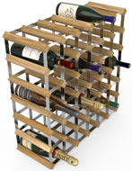 RTA Wine Rack for 42 Wine Bottles, Light Oak - Galvanised Steel / Unfolded - Wine Rack