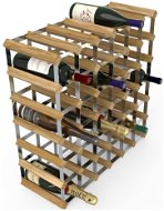 RTA Wine Rack for 42 Wine Bottles, Light Oak - Galvanised Steel / Unfolded - Wine Rack
