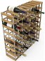 RTA Wine Rack for 72 Wine Bottles, Light Oak - Galvanised Steel / Unfolded - Wine Rack