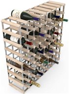 RTA Wine Rack for 72 Wine Bottles, Natural Pine - Galvanised Steel / Unfolded - Wine Rack
