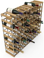 RTA stojan na 90 fliaš vína, svetlý dub – pozinkovaná oceľ/rozložený - Regál na víno