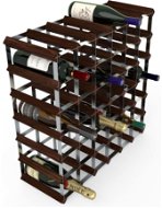 RTA Stojan na víno na 42 lahví, tmavá borovice - pozinkovaná ocel / rozložený - Regál na víno