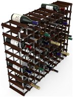 Weinregal RTA Weinregal für 90 Flaschen, Kiefer dunkel - Stahl verzinkt / zerlegt - Regál na víno