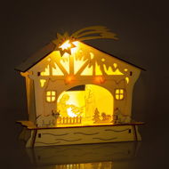 RETLUX RXL 345 Weihnachtskrippe aus Holz 4 LED - warmweiß - Weihnachtsbeleuchtung