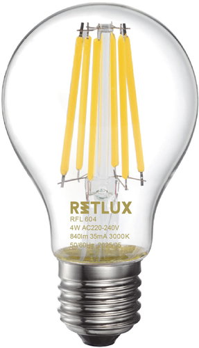 RETLUX RFL 604 Filament A60 E27 4 W WW A - LED Bulb - Main image