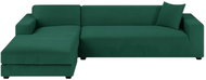 Ruhhy 26032 Elastic cover for corner sofa 145-185 cm, cushion 45 x 45 cm, green - Cover