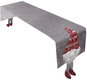 Runner Ruhhy 22501 Christmas table runner with felt feet 180 × 33 cm, grey - Běhoun