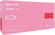 MERCATOR MEDICAL Nitrylex Pink růžové, 100 ks, vel. L - Disposable Gloves