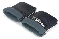 Baby Nellys ® DUO Stroller Sleeve fleece - graphite/black - Stroller Hand Muff