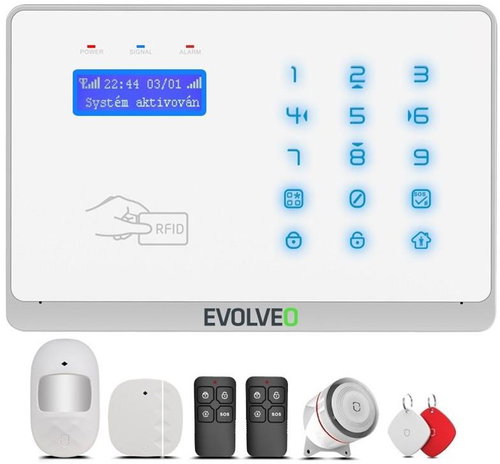 EVOLVEO Salvarix - drahtloser WiFi und GSM Alarm mit RFID Leser Hauptbild EVOLVEO Salvarix - drahtloser WiFi und GSM Alarm mit RFID Leser - Alarmanlage - Hauptbild
