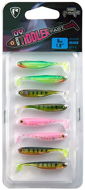 FOX Rage Micro Tiddler Fast Ultra UV 5 cm Mixed Colours 8 ks - Gumová nástraha