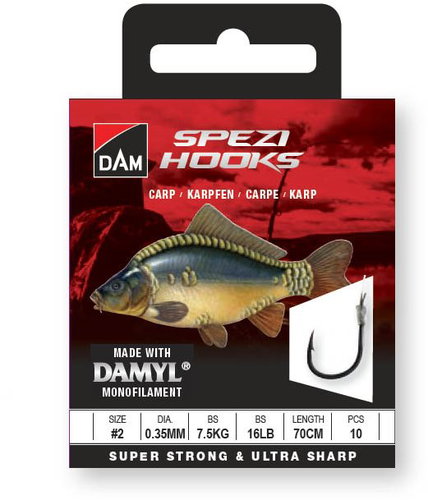 DAM Spezi Carp Size 6 0,30mm 5,4kg 12lb 70cm 10pcs - Rig - Main image