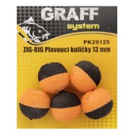 Graff Zig-Rig Plávacia guľôčka 13 mm Čierna/Oranžová 5 ks - Gumená nástraha