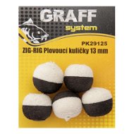 Graff Zig-Rig Floating Ball 13mm Black/White 5pcs - Artificial bait