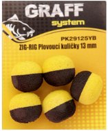 Graff Zig-Rig Floating Ball 13mm Yellow/Black 5pcs - Artificial bait