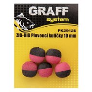 Graff Zig-Rig Plovoucí kulička 10mm Černá/Červená 5ks - Umělá nástraha