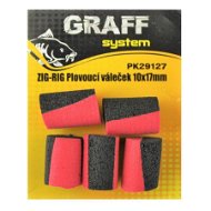 Graff Zig-Rig Floating Roller 10x17mm Black/Red 5pcs - Artificial bait