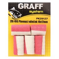 Graff Zig-Rig Floating roller 10x17mm White/Red 5pcs - Artificial bait