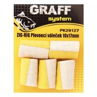 Graff Zig-Rig Floating roller 10x17mm White/Yellow 5pcs - Artificial bait