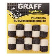 Graff Zig-Rig Floating roller 7x13mm Black/White 10pcs - Artificial bait