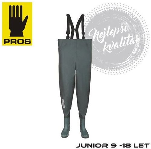 PROS Wading Pants Junior Green SB06 Size 39 - Waders
