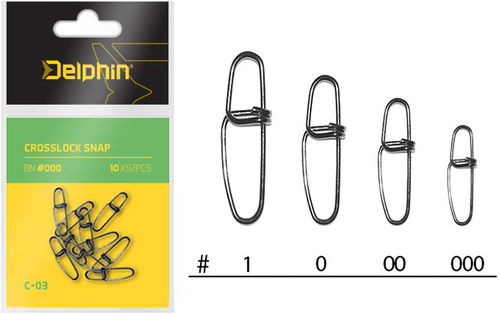 Delphin Crosslock Snap C-03 Velikost 0 10ks - Karabinka - Hlavní obrázek