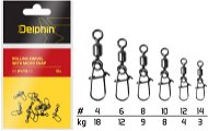 Delphin Rolling Swivel with Micro Snap, size 4, 18kg, 10pcs - Carabiner