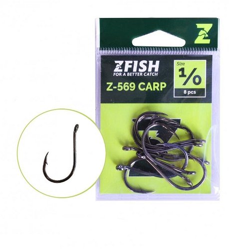 Zfish Carp Hooks Z-569 Size 1/0 10pcs - Fish Hook