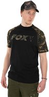 FOX Raglan Black/Camo Sleeve T-Shirt M méret - Póló