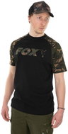 FOX Raglan Black / Camo Sleeve T-Shirt Size XL - T-Shirt