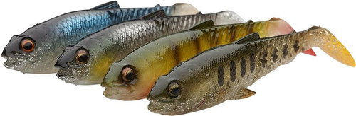 Savage Gear Craft Cannibal Paddletail 8,5cm 7g Clear Water Mix 4pcs - Rubber Bait - Main image