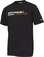 Savage Gear Signature Logo T-Shirt Black Ink Velikost L - Tričko