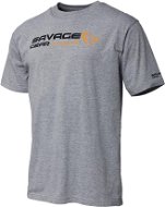 Savage Gear Signature Logo T-Shirt Grey Melange Velikost L - Tričko