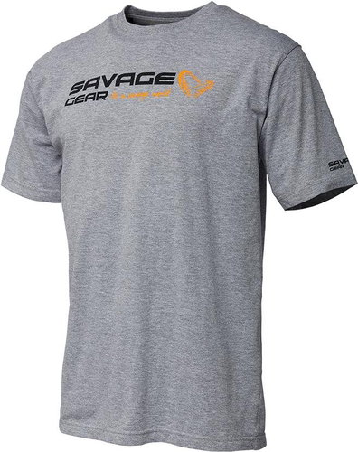 Savage Gear Signature Logo T-Shirt Grey Melange Size XXL - T-Shirt - Main image
