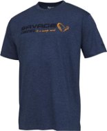 Savage Gear Signature Logo T-Shirt Blue Melange - Tričko