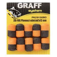 Graff Zig-Rig Floating roller 7x13mm Black/Orange 10pcs - Artificial bait