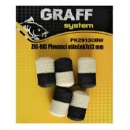 Graff Zig-Rig Floating Roller 7x13mm Black/White 5pcs - Artificial bait