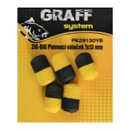Graff Zig-Rig Floating roller 7x13mm Yellow/Black 5pcs - Artificial bait