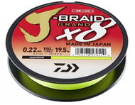 Daiwa J-Braid Grand X8 0,10mm 7kg 135m Chartreuse - Šňůra