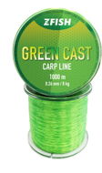 Zfish Green Cast Carp Line 0,26 mm 8 kg 1 000 m - Silon na ryby