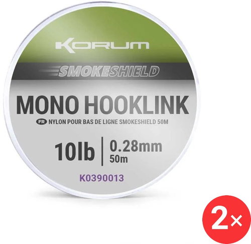 KORUM Smokeshield mono Hooklink, 50 m, 0,30 mm, 12 lb 2 pcs - Fishing Line - Main image