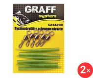 Graff Fastworm with bait guard Green 2 pcs - Swivel