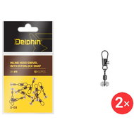 Delphin Inline head swivel with Interlock D-03 Size S 2 × 10 pcs - Snap Hook