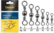 Delphin Barrel Swivel A-02 Size 8, 20 kg 3 × 10 pcs - Swivel